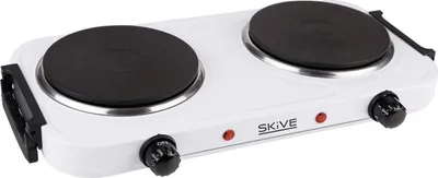 Produktbild von Doppelkochplatte 2000W weiß Elektroplatte Camping Kochfelder Heizplatten