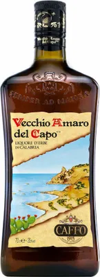 A bottle of Vecchio Amaro del Capo liqueur.