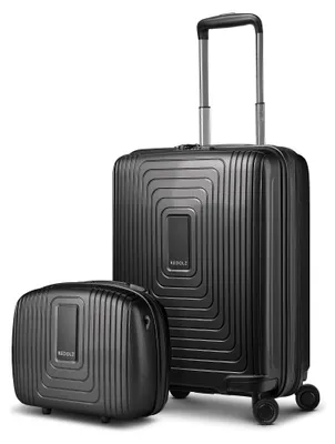 Produktbild von Redolz Essentials 14 Kofferset 2 tlg. Kabinentrolley mit Dehnfalte & Beautycase