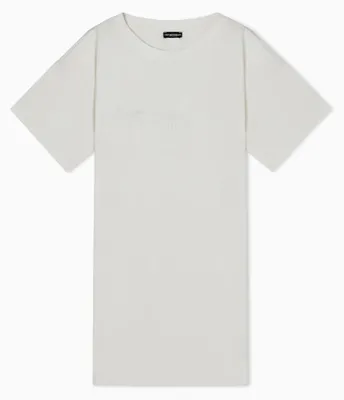 Imagen del producto de EMPORIO ARMANI. Vestido de mujer con logo de esponja, color beige. (Talla S)