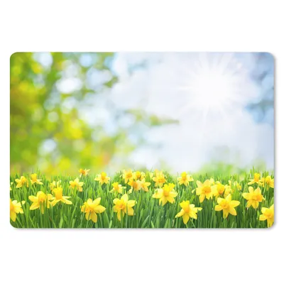 Produktbild von MuchoWow® Mauspad Mousepad Blumen - Frühling - Gelb 27x18 cm - Mousepads - Maus Mat - Pad - Mausunterlage - Büroartikel - Desk Matten