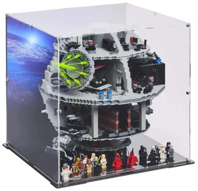 Immagine prodotto di Vetrina nera per LEGO® 10188 Star Wars – Morte Nera™, con retro stampato