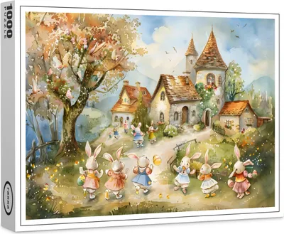 Produktbild von raxxa Premium-Puzzle "Osterwirbel", 1000 Teile