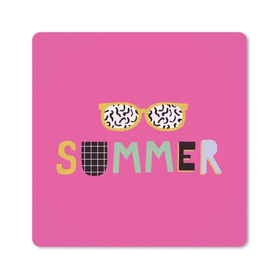 Produktbild von MuchoWow® Mauspad Mousepad Sommer - Sonnenbrille - Zitat 20x20 cm - Mousepads - Maus Mat - Pad - Mausunterlage - Desk Mat - Bureauartikeln
