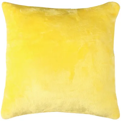Obrázok produktu pre Poťah na vankúš 40x40 cm, žltý, 1 kus, bez výplne, jemný poťah na vankúš so zipsom, s jemnou textúrou ako kašmír, 100% polyester, možné prať pri 30°C