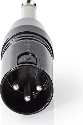 Produktbild von Nedis XLR Adapter - XLR 3-Pin Stecker - 6.35 mm Stecker - Vernickelt - Gerade - Metall - Schwarz - 1 Stück - Plastikbeutel