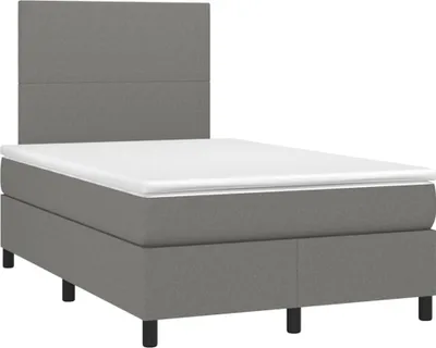Productafbeelding van vidaXL Boxspringbed met matras, donkergrijs, 120x190 cm, gestoffeerd