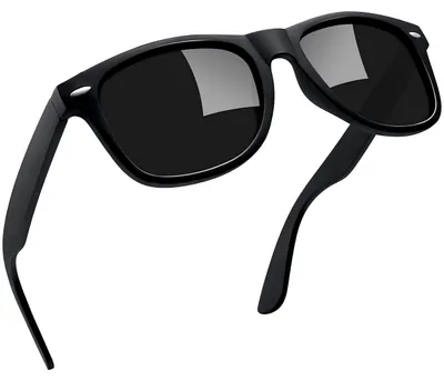 Produktbild von Joopin Rechteckige Sonnenbrille Herren Schwarz Polarisiert Retro UV400