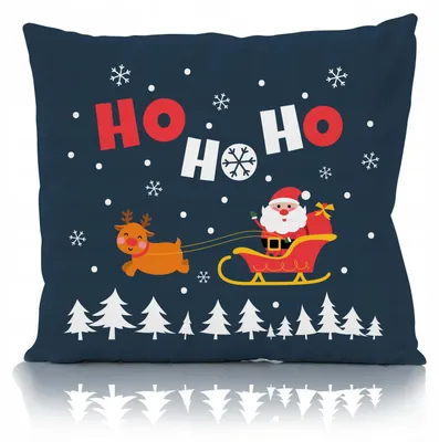Produktbild von Faro Weihnachtskissenbezug 45x45 cm mit Nikolaus und Rentier