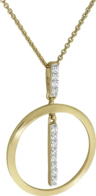 Produktbild von Celesta Gold Halskette 375/- Gold 42/45cm gelb Zirkonia weiß 371340826-2