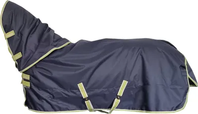 Produktbild von Bucas Outdoordecke 100g mit Halsteil Oasis Turnout Weidedecke Grey/Lime 135