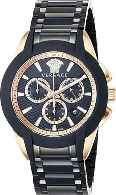Produktbild von Versace VEM800418 Character Chronograph roségold schwarz Herren Uhr NEU