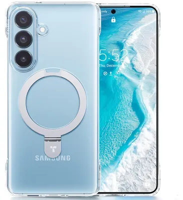 Produktbild von Torras – Ostand Slim Series Schutzhülle mit Ständer für Samsung Galaxy S26 – transparent