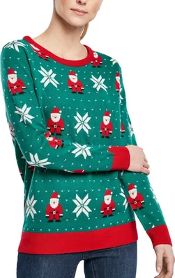 Obrázek produktu pro Dámský svetr Urban Classics Ladies Santa Christmas Sweater x-masgreen - XXL