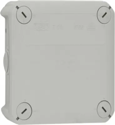 Produktbild von OBO Bettermann Kabelabzweigkasten T 60 Dose, Gehäuse für Montage auf der Wand/Decke 4012195246787, 100x100x48mm