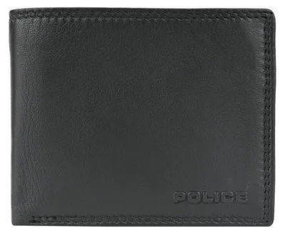 Produktbild von Herren Geldbörse aus echtem Leder, klassisch mit Münzfach, Schwarz