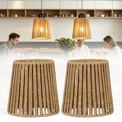 Produktbild von 2 Lampenschirme, Papierersatz, Durchmesser 14,5 cm, Höhe 14 cm