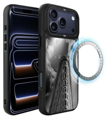 Zdjęcie produktu dla Etui do iPhone 17 Pro, kompatybilne z MagSafe, czarne matowe boki, Flatiron