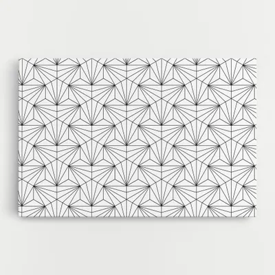 Produktbild von ARTHUB® Leinwandbild 80x120 cm, Black Triangle | Wohnzimmerdekoration, Hängende Bilder, Wanddekoration, Heimdekoration, Abstrakte, Geometrische