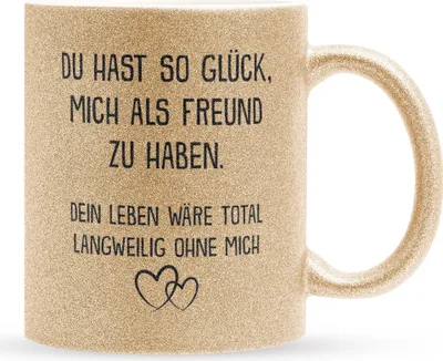 Produktbild von 22Feels Glitzertasse Gold Freundin Geschenk Jahrestag für Sie Valentinstag Frauen 1 Jahr Weihnachten Geburtstag Beziehung Paar Kaffeetasse Geschenkidee Bürotasse