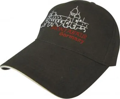Produktbild von Baseballcap mit Einstickung - Montabaur Silhouette - 68911 schwarz