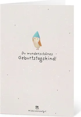 Produktbild von Grußkarte Du wunderschönes Geburtstagskind - Pflanzbare Geburtstagskarte aus