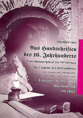 Produktbild von Aus Handschriften des 16. Jahrhundertsfür 4 Blockflöten (SSAA)