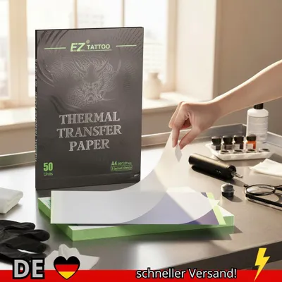 Produktbild von 20 50 Stück EZ Tattoo-Transferpapier A4-Format Tattoo-Thermokopierer