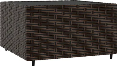 Obrázok produktu pre vidaXL Záhradný konferenčný stolík Square Brown 50x50x30 cm Poly ratan