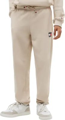 Zdjęcie produktu dla Spodnie dresowe dla dzieci Tommy Hilfiger, unisex, model Heritage Flag, wykonane z bawełny, kolor beżowy (Cla)