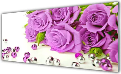 Produktbild von Acrylglasbilder 125x50 Wandbild Druck Rosen Pflanzen