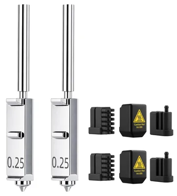 2x 0,25 mm gehärteter Stahl Düsen Hotend für Kobra S1 Max Combo