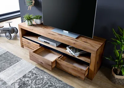 Produktbild von MASSIVMOEBEL24 TV-Board Wild-/Zerreiche 165x42x55 natur geölt MONTREUX #104