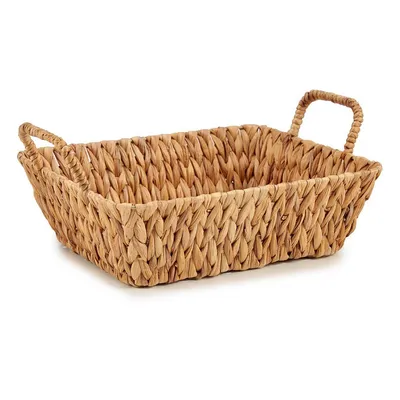 Image de Panier décoratif avec anses en jacinthe d'eau, 40 x 29 cm