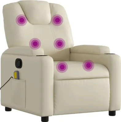 Produktbild von Massagesessel Creme Kunstleder