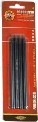 Immagine prodotto di KOH-I-NOOR Matita di grafite senza legno Progresso Set di 4 matite artistiche