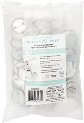 Productafbeelding van R Makers Button Press Buttons Rond 37 mm - Navulset 100 st. - Badges Maken met Papier, Karton en Stof - voor Kleding, Tassen, Evenementen