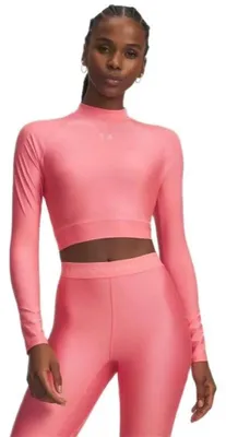 Obrázek produktu pro Tričko s dlouhým rukávem Under Armour Heatgear Crop Mock, růžové, dámské, velikost S