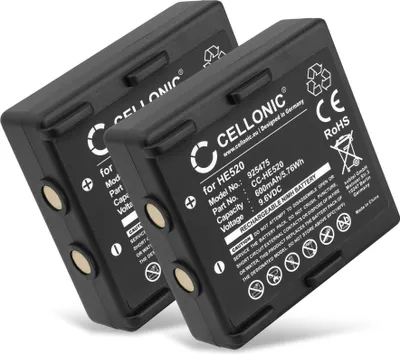 Produktbild von CELLONIC 2x Akku für Fernbedienung Kompatibel mit Hetronic Nova, 68300520, Ergo, HE520 - (600mAh, 9.6V)