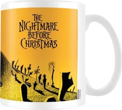 Produktbild von Nightmare Before Christmas - Kaffeebecher, Friedhof PM2795 (Einheitsgröße) (Gelb/Schwarz)