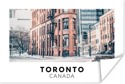 Produktbild von MuchoWow® Poster Toronto - Winter - Straße 180x120 cm - Fotoplakat