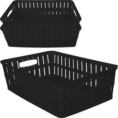 Produktbild von Aufbewahrungskorb Aufbewahrungsbox 10L schwarz - 3 Stück