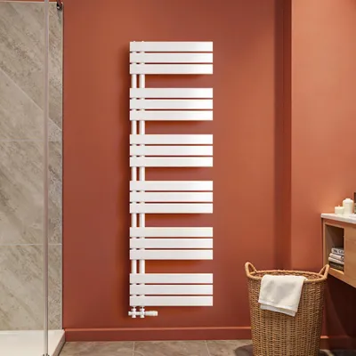 Immagine prodotto di S'AFIELINA 1599x500mm Radiatore da bagno Radiatore per asciugamani Radiatore a pannello piatto per bagno Attacco laterale Bianco 794 Watt