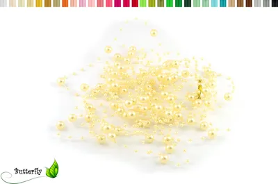 Produktbild von Perlengirlande 5St. x 1,3m, Farbauswahl:creme / hellcreme 820