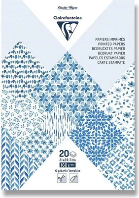 Zdjęcie produktu dla Zestaw papieru Clairefontaine Origami Shibory A4, 20 arkuszy