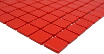 Produktbild von Handmuster Schwimmbadmosaik Poolmosaik Glasmosaik rot glänzend Wand Boden Küche Bad Dusche MOS220-P25808_m