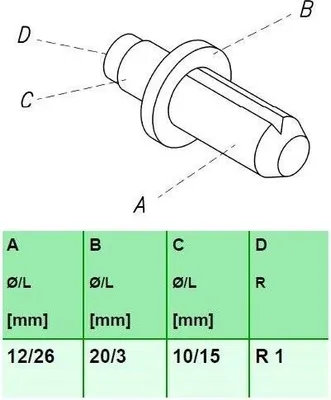 Produktbild von 10x Kappen Bett Lattenrost Endkappen Halter Bettkappen Gummi Reparatur DIY Neu(119_Befestigungsbolzen / Stifte)