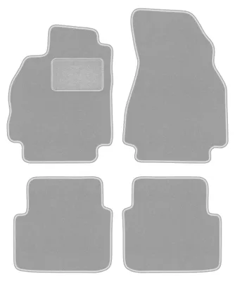 Image de Tapis de sol en moquette pour Renault Megane II 2002-2008 (break) – jeu 4 pièces, gris, sur mesure – Wielganizator OSLO