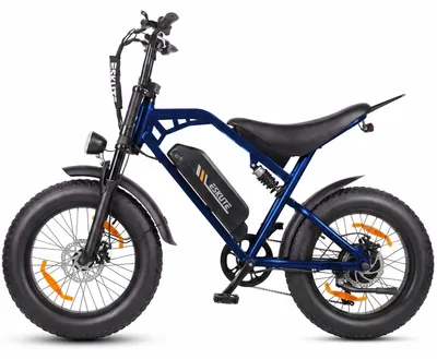 Zdjęcie produktu dla Motocykl Elektryczny | ESKUTE V202 | 250W 48V20.8Ah 20x4 Hamulce Tarczowe - Niebieski