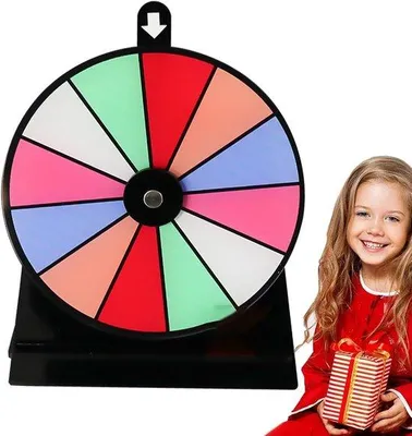 Produktbild von Famanu Preisrad mit Fächern - Roulette-Brett für Feiern und Events - Auswechselbare Fächer - 15x20 cm